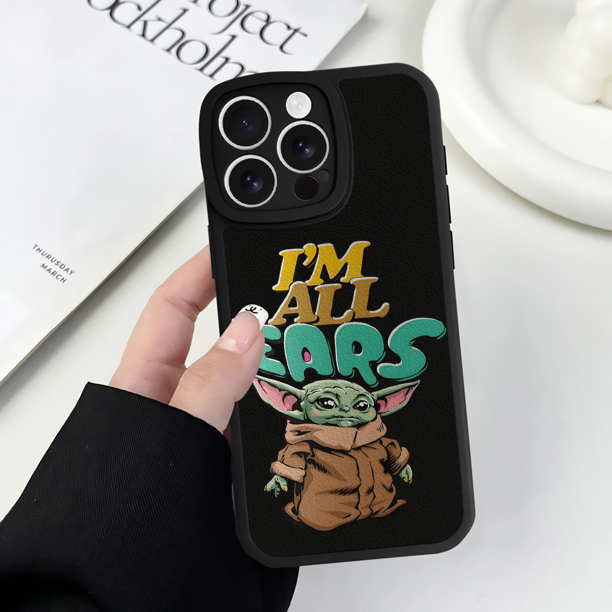 （画像用） スター・ウォーズ Star Wars 【iPhone 16シリーズ対応】シリコンスマホケース（レザー調） 材質：シリコン